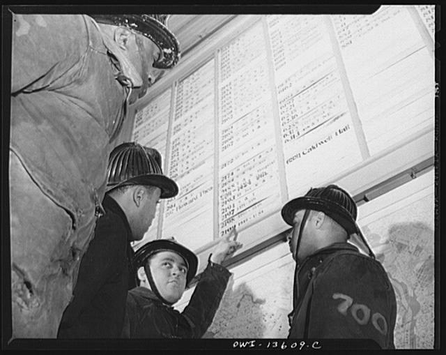 Washington, D.C. Firehouse Station No. 4. A large board...