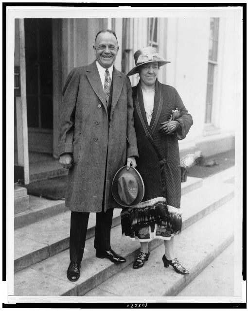 Billy Sunday with Mrs. Sunday photographed at the White...