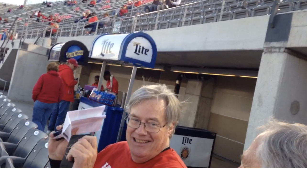 Hank at UH football game