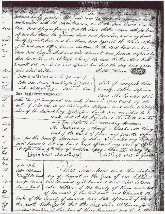 1809 Walter Alves Deed to Curd Cox (2-2)