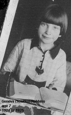 Geneva Sositko at school 1928