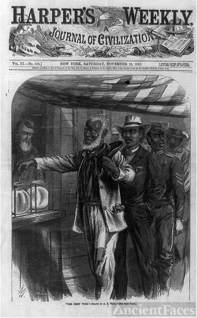 The first vote / drawn by A.R. Waud.
