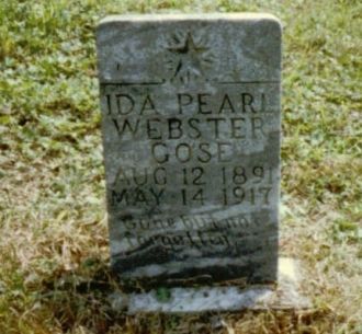 Ida Pearl (Webser) Gose gravesite