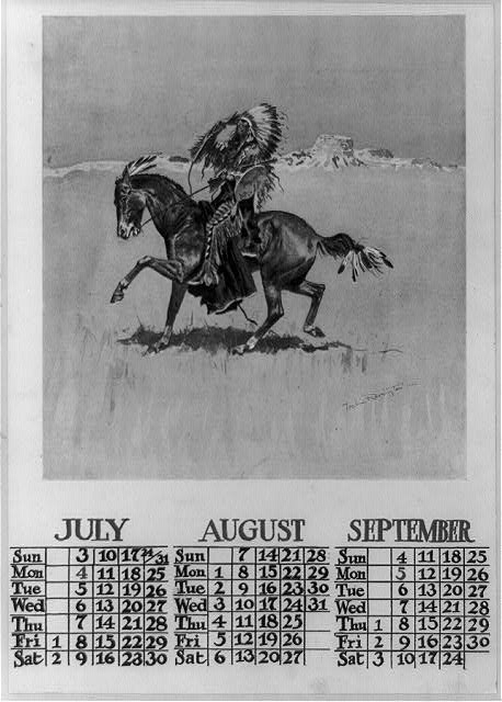 [Calendar for July, August, and September 1898, showing...