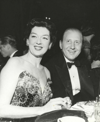 Rosalind Russell and Frederick Brisson.