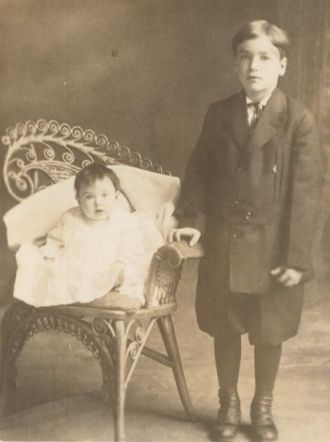 baby Helen and brother Russell Paine