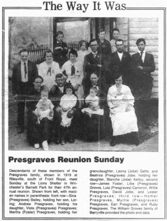 Presgraves & Foster Family Reunion