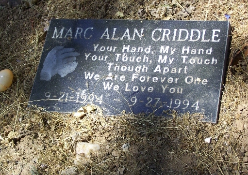 Marc Alan Criddle Headstone