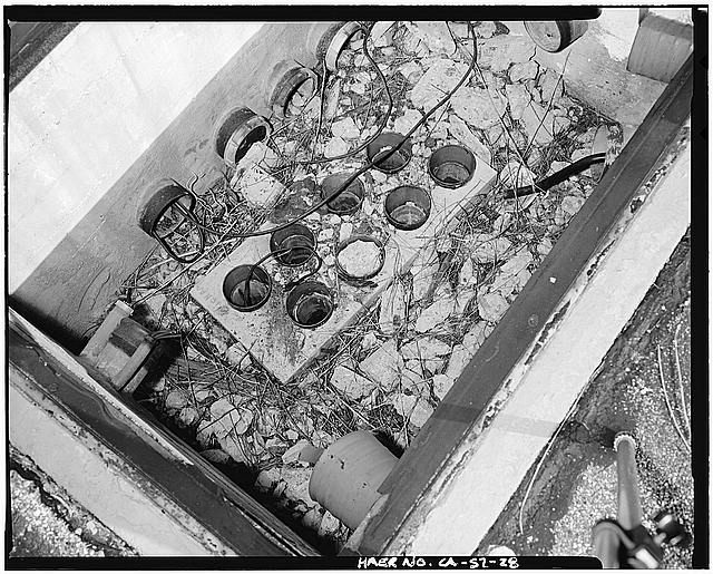 28. VIEW OF ELECTRICAL HOLE INTO 'ALFA' SILO, LOOKING...