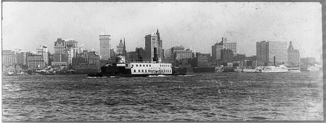 [Manhattan skyline from New Jersey, with ferry Maryland...
