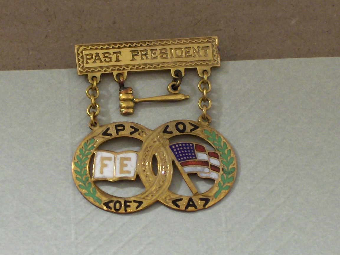 Past President pin, Joseph Roleson