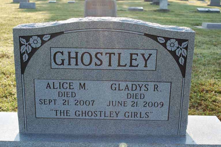 Gladys and Alice Ghostley's grave