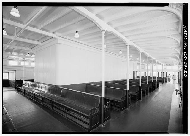 20. Engine room housing in center of passenger deck, port...