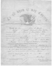 John B. Brink's Civil War discharge paper