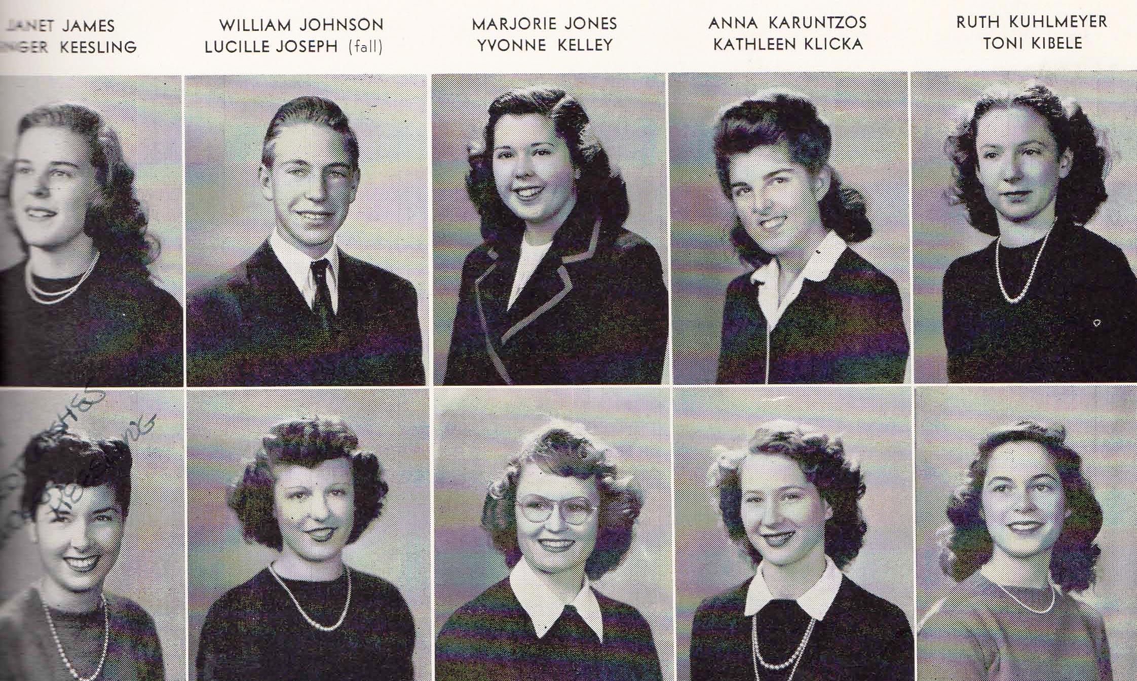 Janet James and the 1945 Senior Class
