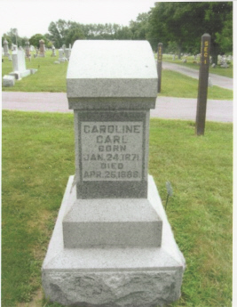 The Tombstone of Caroline Carl (24 January 1871-25 April 1888)