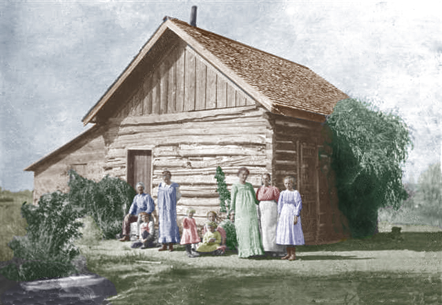 Amos Moses Virgin Family Home-Colorized