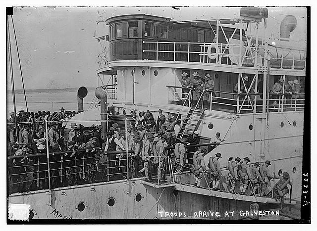 Troops arrive at Galveston