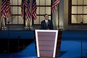 Presidential candidate Barack Obama speaks to the...