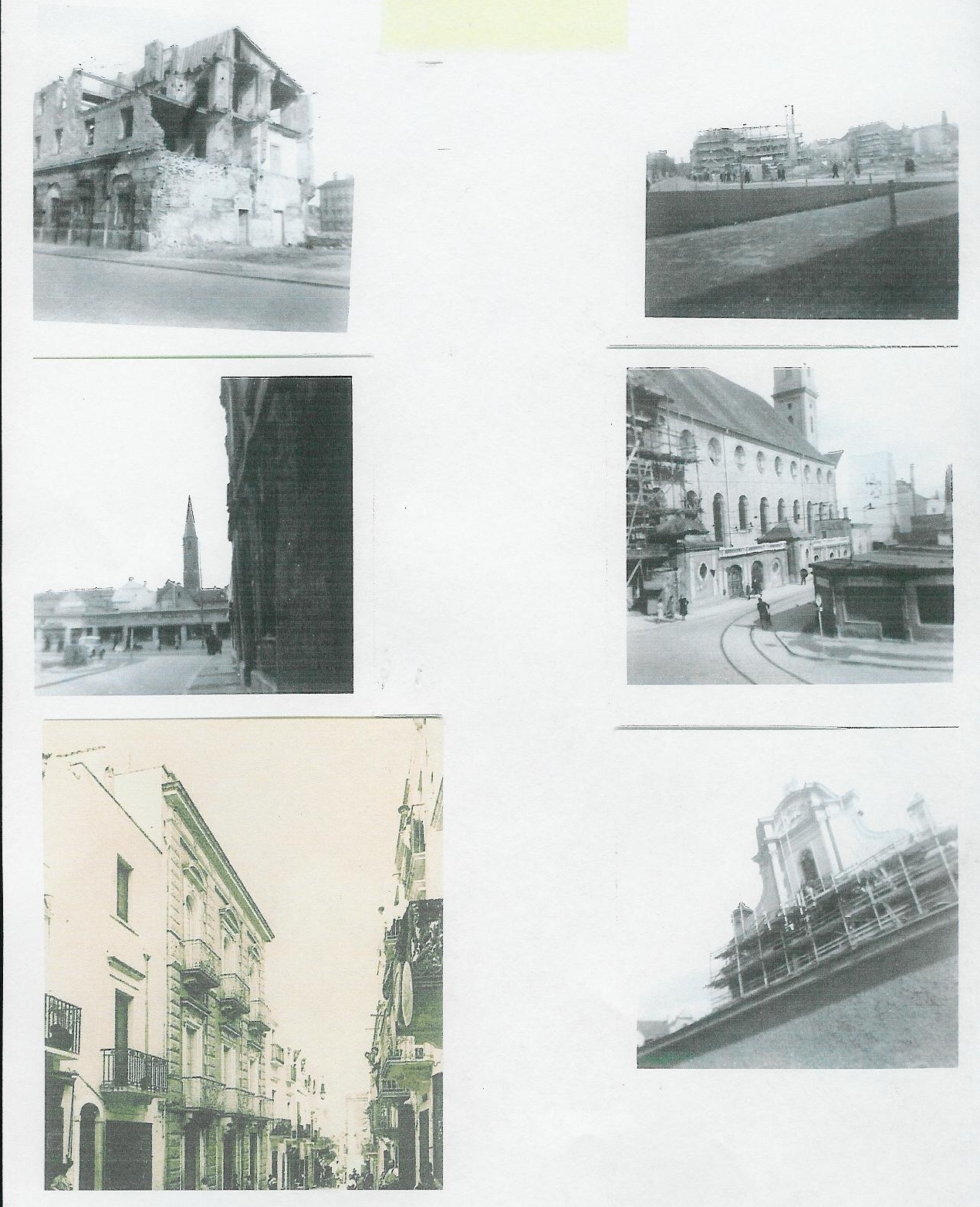 Izzo bombed building, Naples,  Italy 1950s