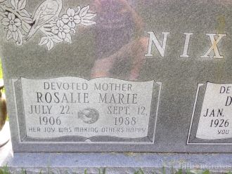 Rosalie Marie Nix's gravesite