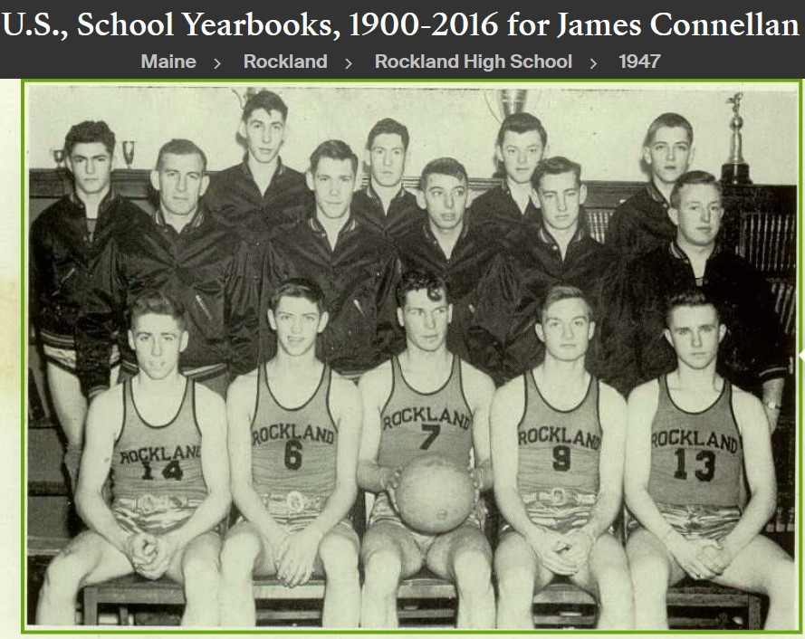 James Mcdevitt "Jimmy" Connellan--U.S., School Yearbooks, 1900-2016(1947)Boys Basketball -a