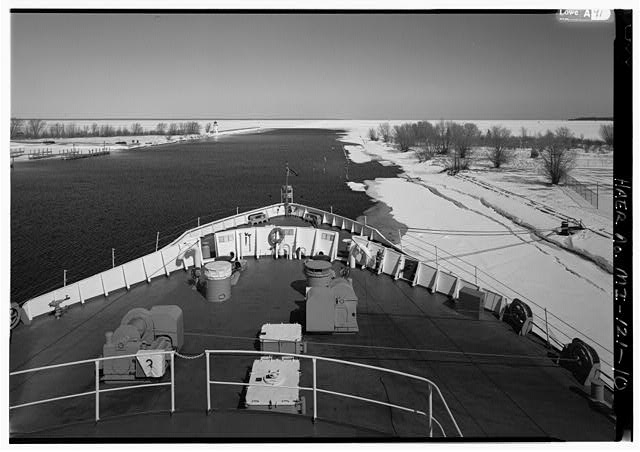 VIEW OF UPPER (BOAT) DECK, LOOKING FORWARD FROM...