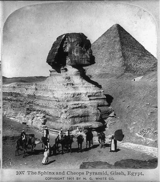The Sphinx and Cheops Pyramid, Gizeh, Egypt