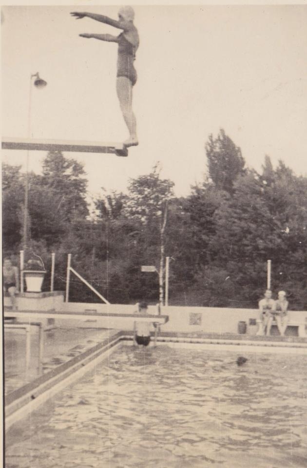 Gertrude Kulessa, diving board