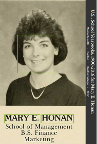 Mary Eileen Honan-Lombardi--U.S., School Yearbooks, 1900-2016(1987)
