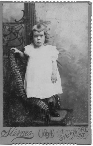 Little girl on chair