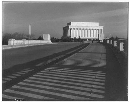Lincoln Memorial. Rear of Lincoln Memorial from on...