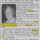 Margaret D (Brogan) McDonald --obituary