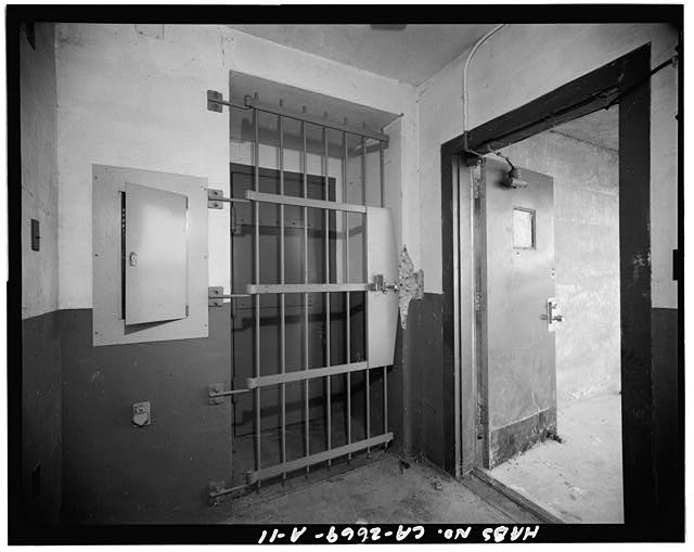 Guard room entry and vestibule entry from within guard...
