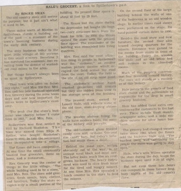 Spillertown Store article