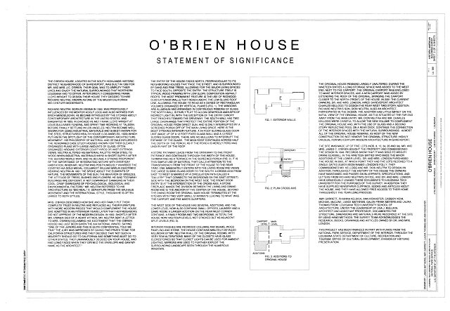 Statement of significance - O'Brien House, 4740 Richmond...