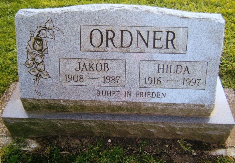 Hilda and Jakob Ordner gravesite