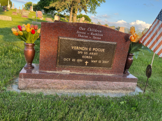 Vernon Everett Pogue--gravestone 2