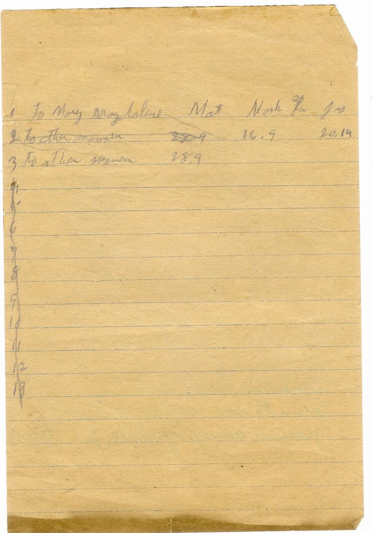 NOTE IN HAND OF VIRGIL MARWOOD GRIMES 2 OF 2