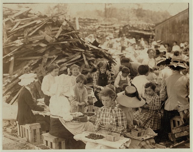 General view of the "hulling" station of the H. A....