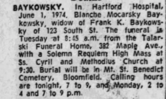 Blanche Baykowsky Obituary