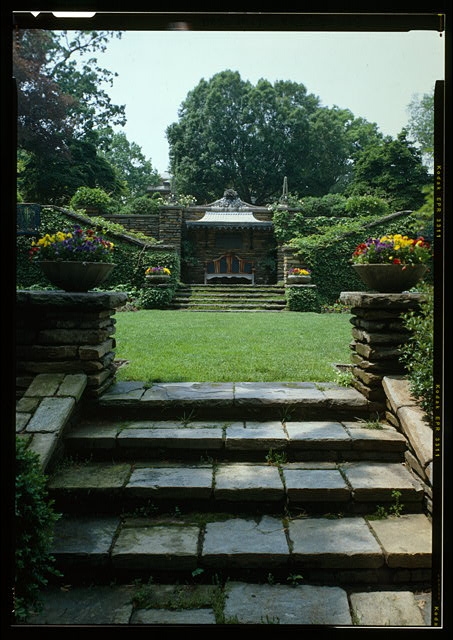 View of rose garden terrace (Duplicate view of HABS...