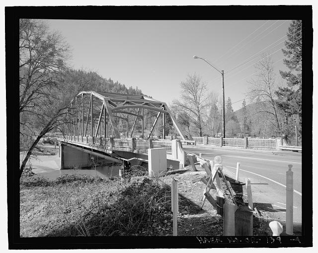 General perspective view of the Depot Street Bridge, view...