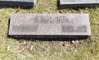 Katharine & George Sapyta gravesite