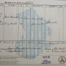 Marriage certificate James Burnett Lucy Wells Adelaide 1852