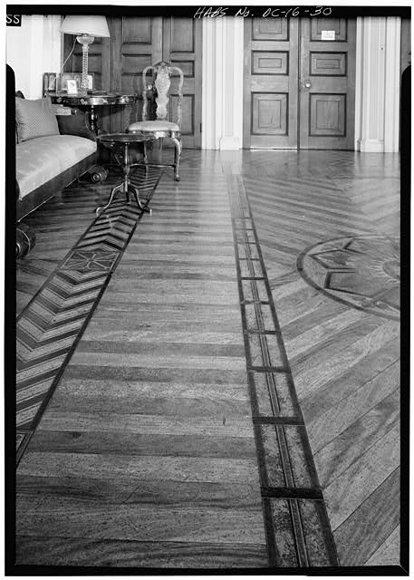 38. SECOND FLOOR, DRAWING ROOM, DETAIL OF PARQUET...
