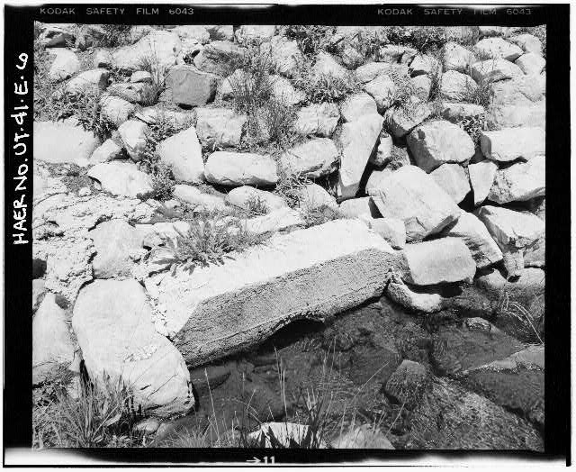 6. VIEW OF SHOWING DOWNSTREAM OUTLET PIPE AND COLLAR (12'...