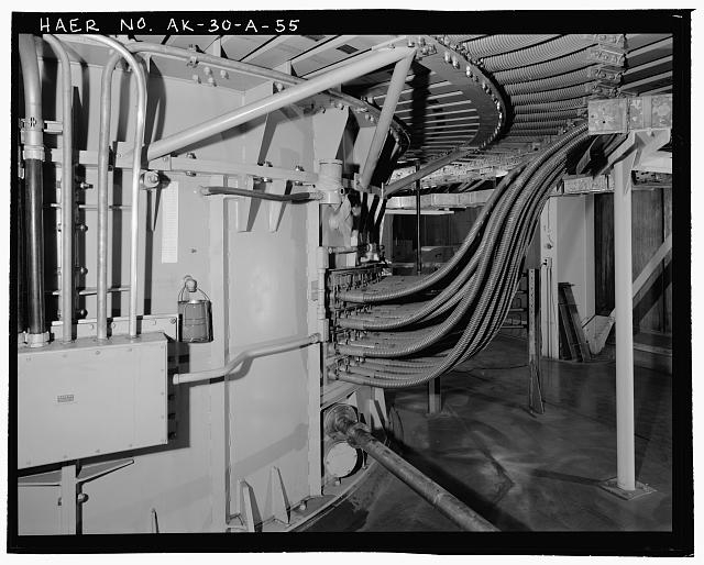 55. View from ground level in building no. 105 showing...