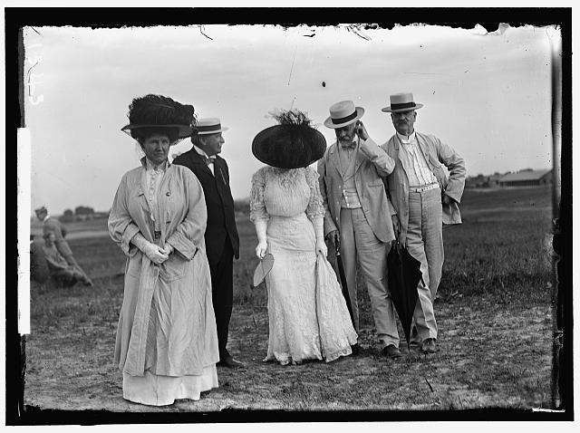 WRIGHT FLIGHTS, FORT MYER, VA, JULY 1909. SPECTATORS:...