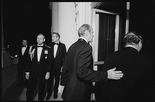 [President Gerald Ford escorting Austrian Chancellor...